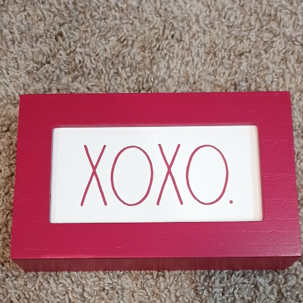 Rae Dunn Red XOXO Decorative Block